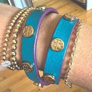 Tory Burch Leather Wrap Bracelet